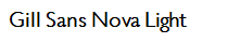 Gill Sans Nova Light